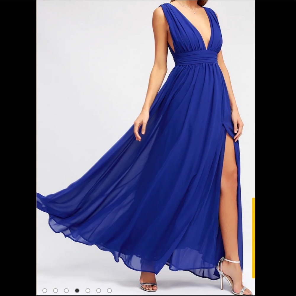 Lulus Heavenly Hues Royal Blue Maxi Dress! No Alterations! Size Small!